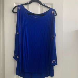 Blue Cold Shoulder / Arm top XL